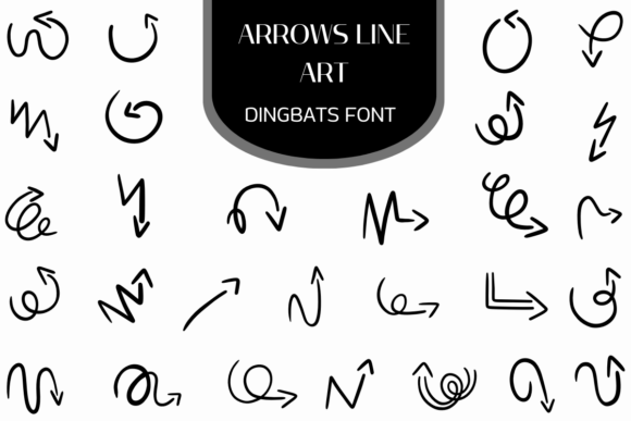 Arrows Line Art: A Designerβs Take on a Unique Dingbat Typeface