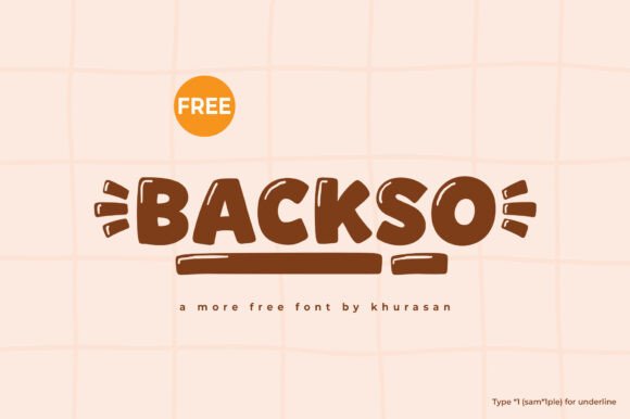Backso: A Modern Font for Handmade Creations