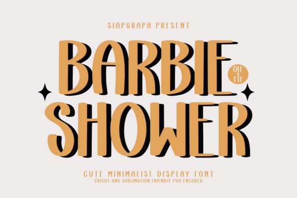 Barbie Shower Font for Branding and Design