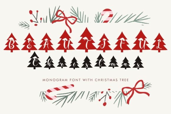 Beautiful Christmas Tree Font for Festive Editorial Design