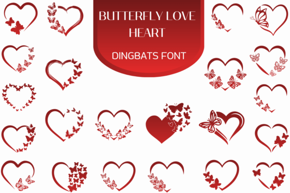 Butterfly Love Heart: A Delightful Display Font for Web Design