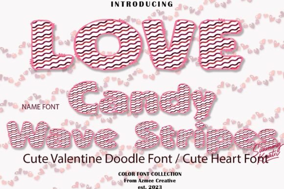 Candy Wave Stripes Font for Editorial Design