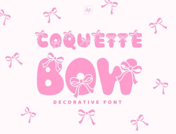 Coquette Bow Font for Handmade Creations