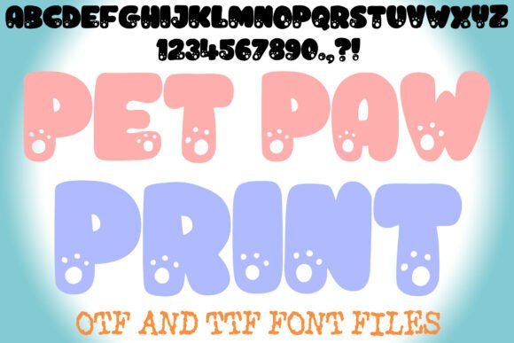 Discover the Charm of Pet Paw Print Font