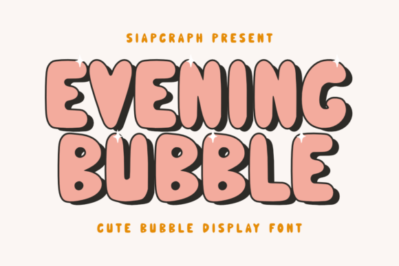 Evening Bubble: A Playful Display Font for Web Design