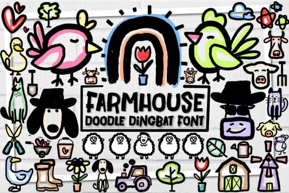 Farmhouse Doodle Font for Editorial Design