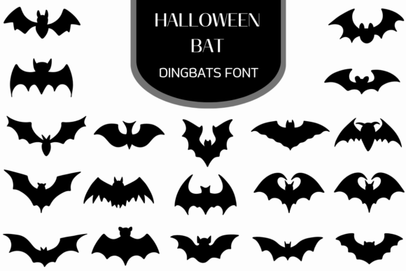 Halloween Bat Font for Web Design Projects