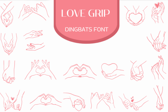 Love Grip Font Review: A Cute Dingbats for Branding Projects