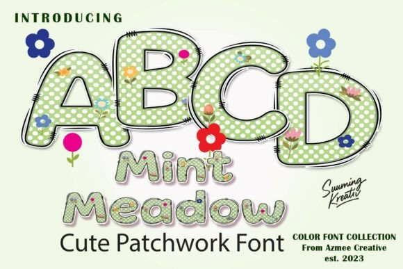 Mintmeadow: A Pastel Patchwork Font for Web Design