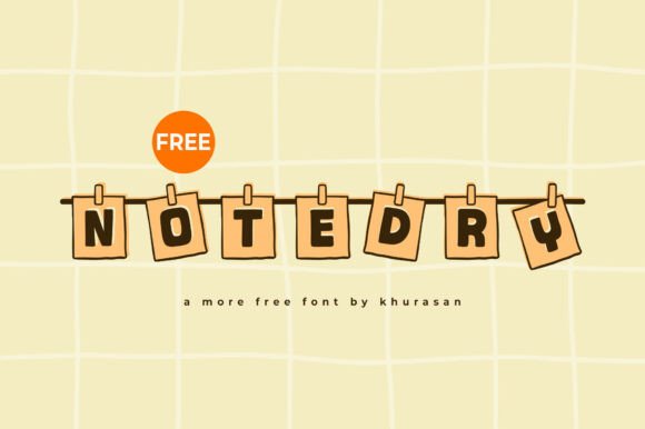 Notedry: A Cute Display Font for Modern Branding Projects