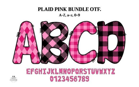 Plaid Pink Font for Business Branding