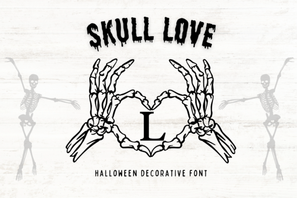 Skull Love Monogram Font for Editorial Design